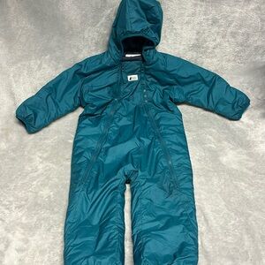 MEC Kids Teal Hooded Puffer Snowsuit